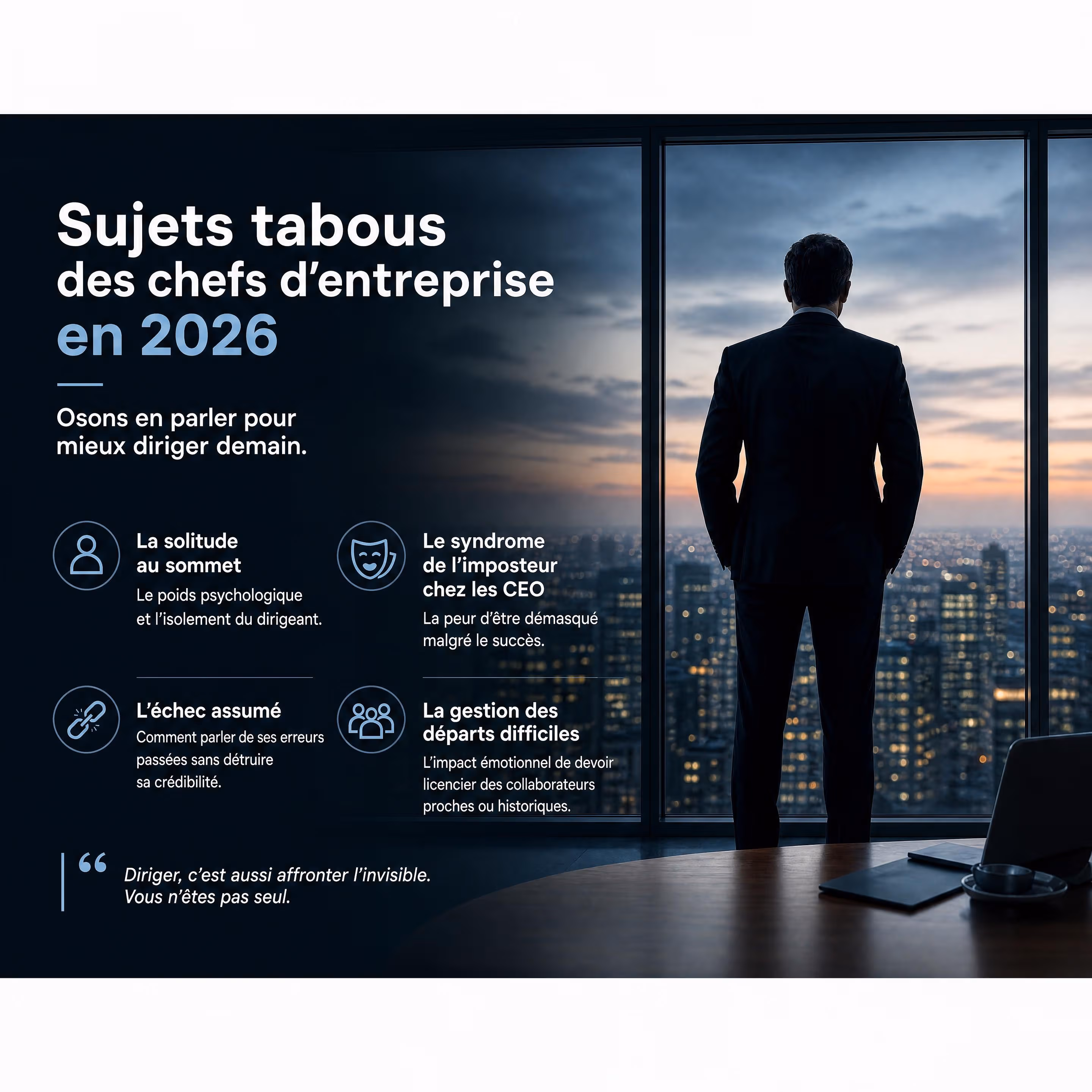 Les sujets tabous des chefs d'entreprise en 2026